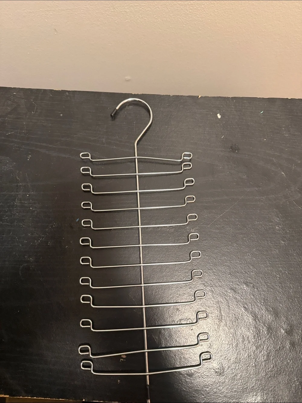 Metal Multi-Tier Tie and Belt Hanger - Silver EUC